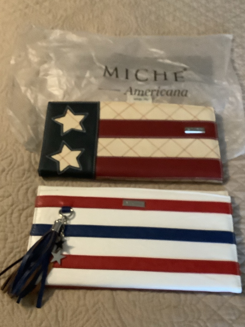 Miche Americana Stripe Wallets in Red, White & Blue